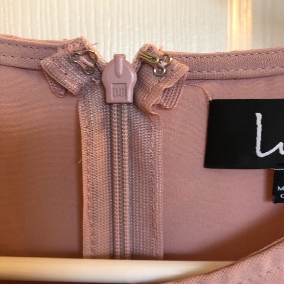 LuLus Blush Tie Dress - Picture 4 of 4